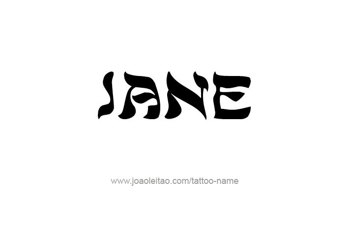 Tattoo Design Name Jane   