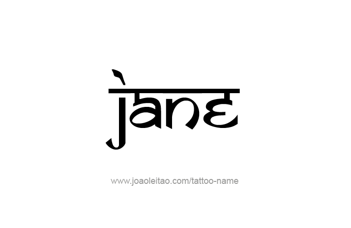 Tattoo Design Name Jane   