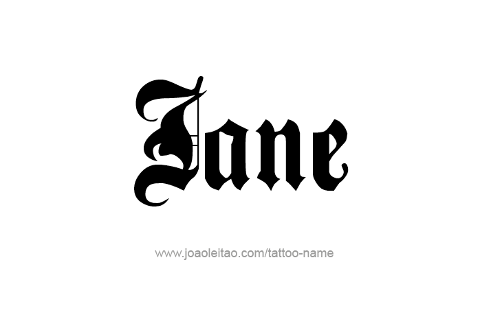 Tattoo Design Name Jane   