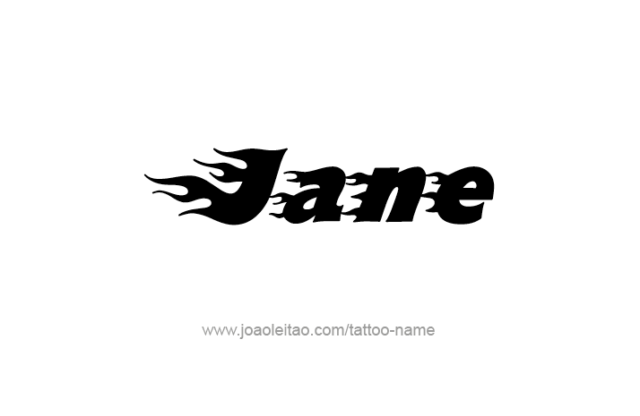 Tattoo Design Name Jane   