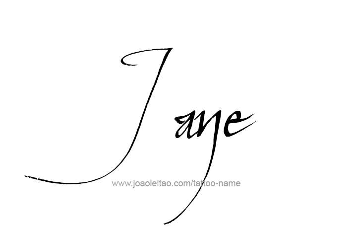 Tattoo Design Name Jane   