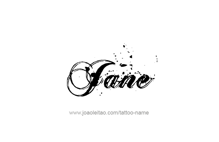 Tattoo Design Name Jane   