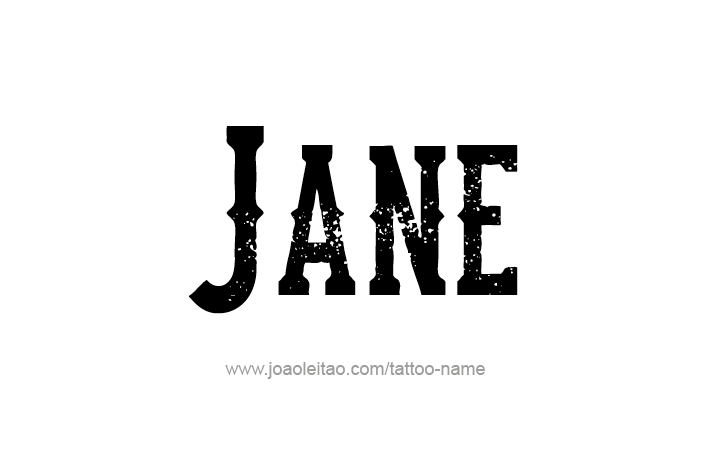 Tattoo Design Name Jane   