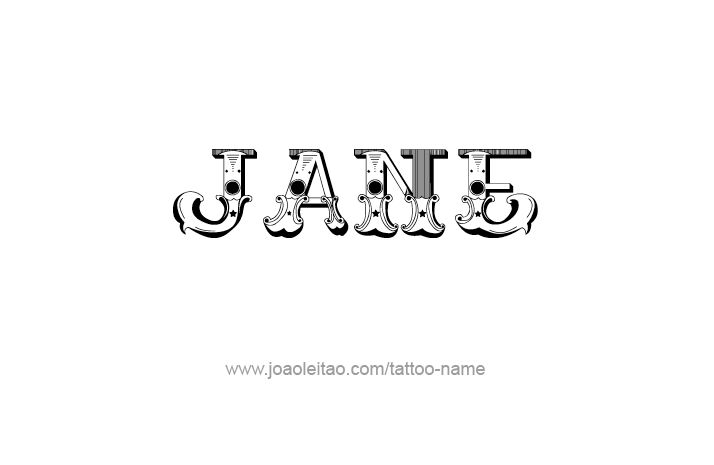 Tattoo Design Name Jane   