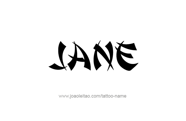 Tattoo Design Name Jane   