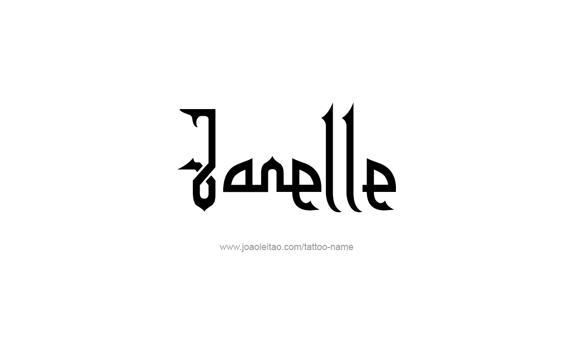 Tattoo Design Name Janelle   