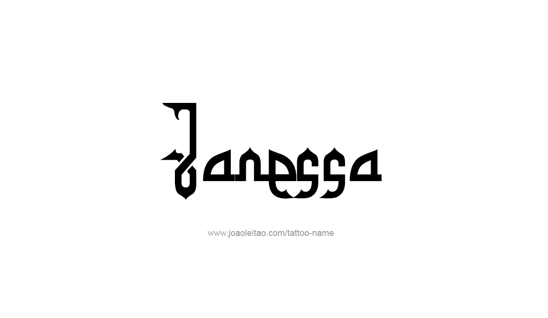 Tattoo Design Name Janessa   