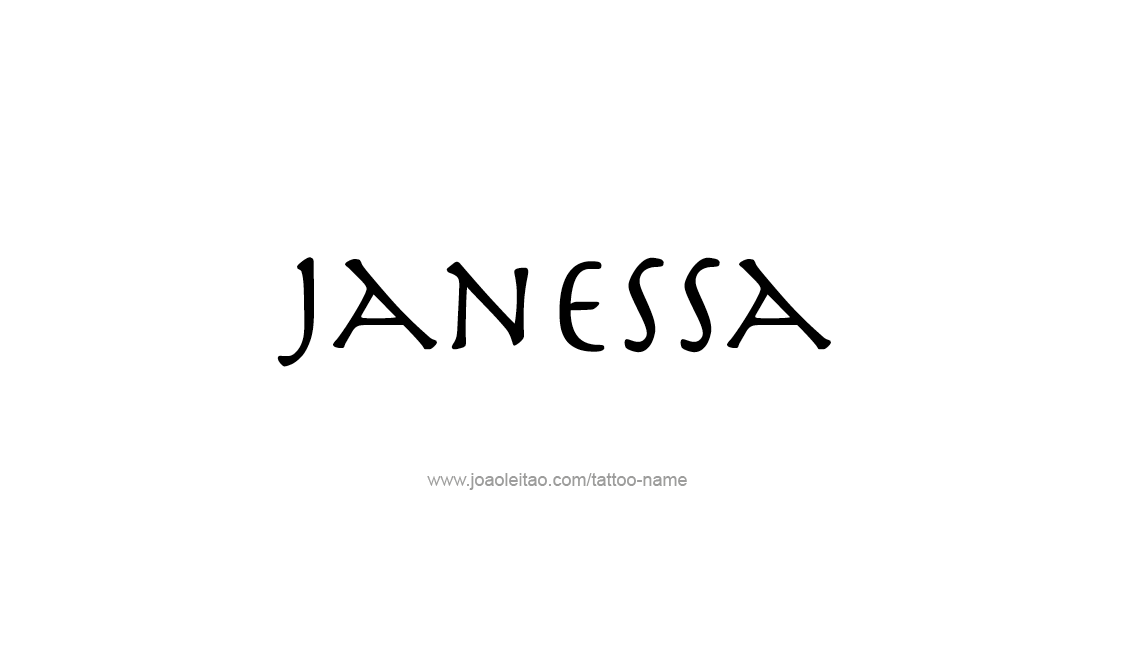 Tattoo Design Name Janessa   