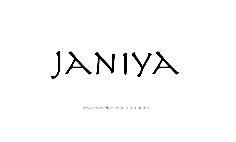 Tattoo Design Name Janiya   