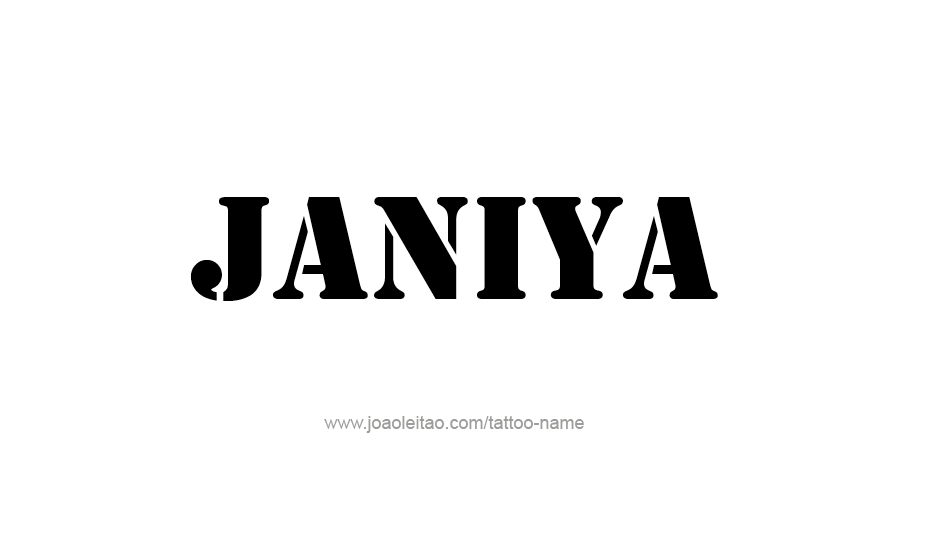 Tattoo Design Name Janiya   
