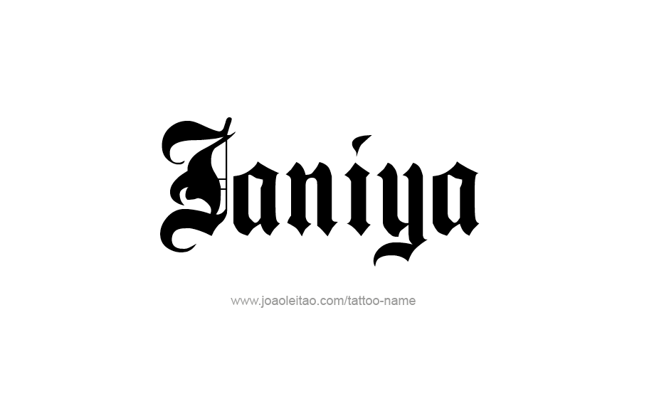 Tattoo Design Name Janiya   