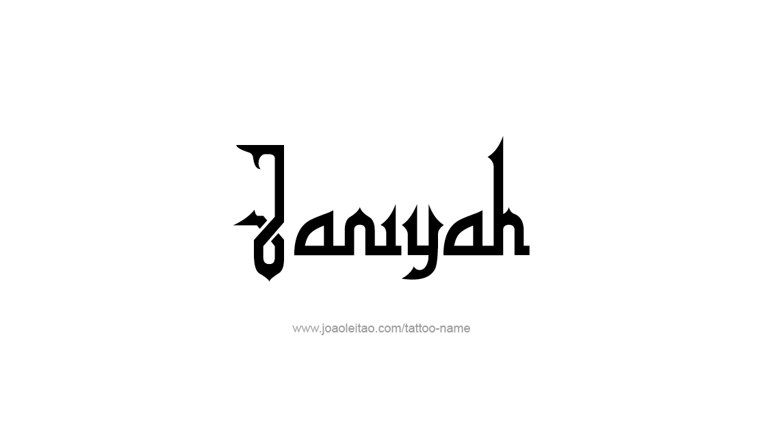 Tattoo Design Name Janiyah   