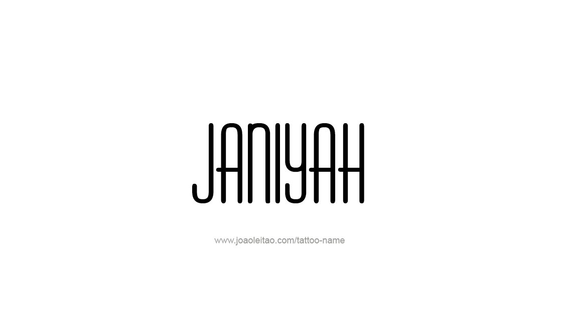 Tattoo Design Name Janiyah   