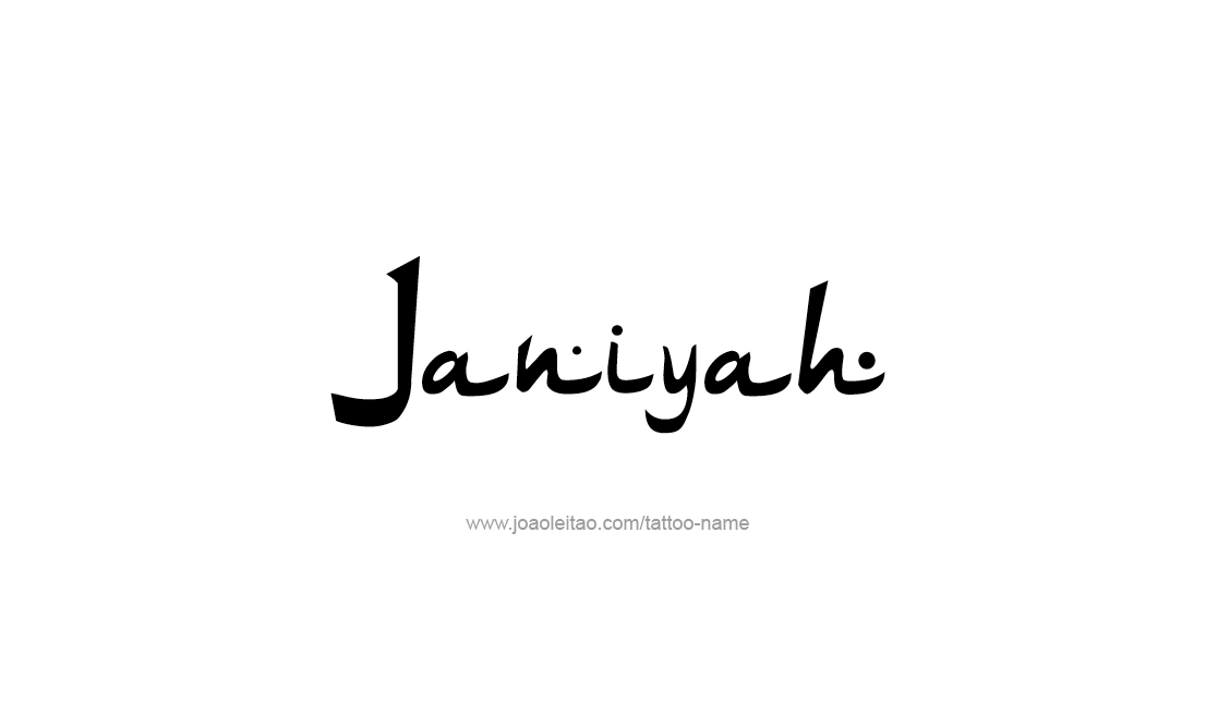 Tattoo Design Name Janiyah   