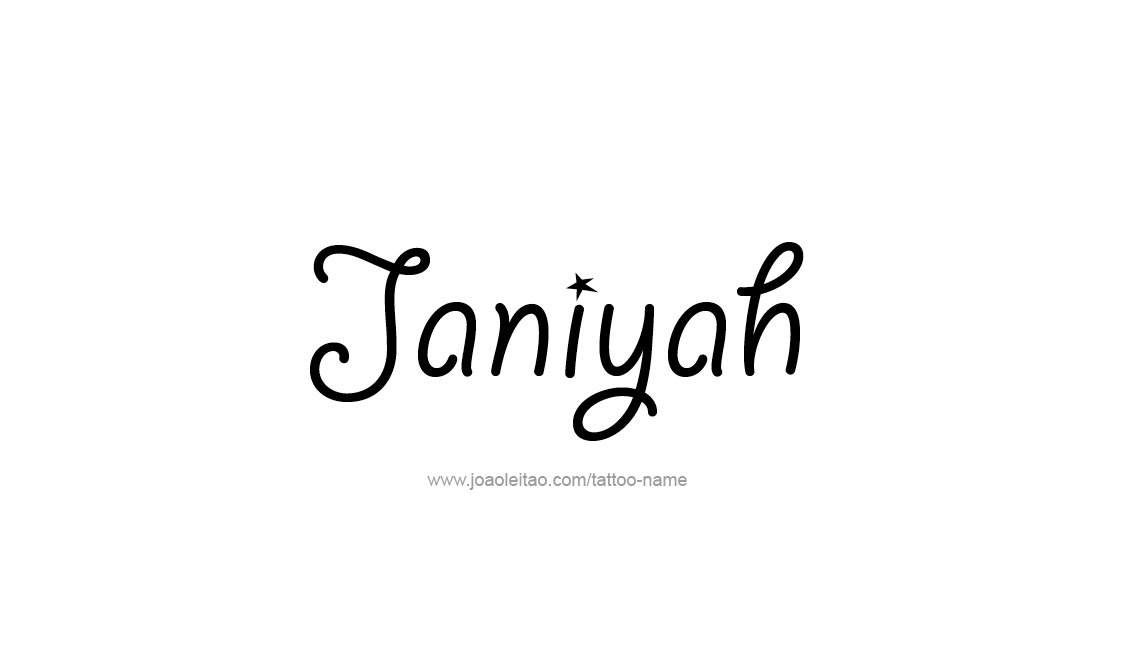 Tattoo Design Name Janiyah   