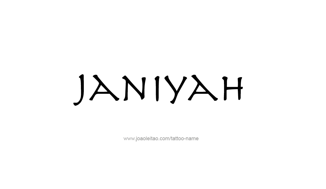 Tattoo Design Name Janiyah   