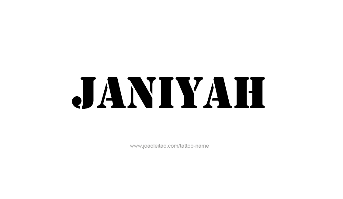 Tattoo Design Name Janiyah   