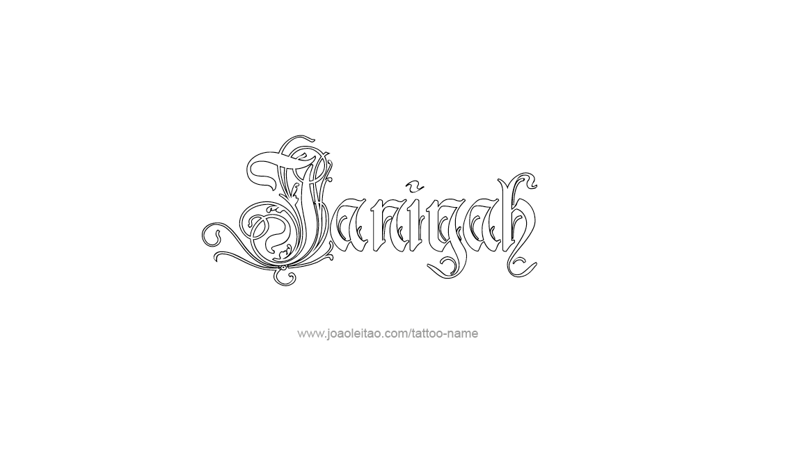 Tattoo Design Name Janiyah   