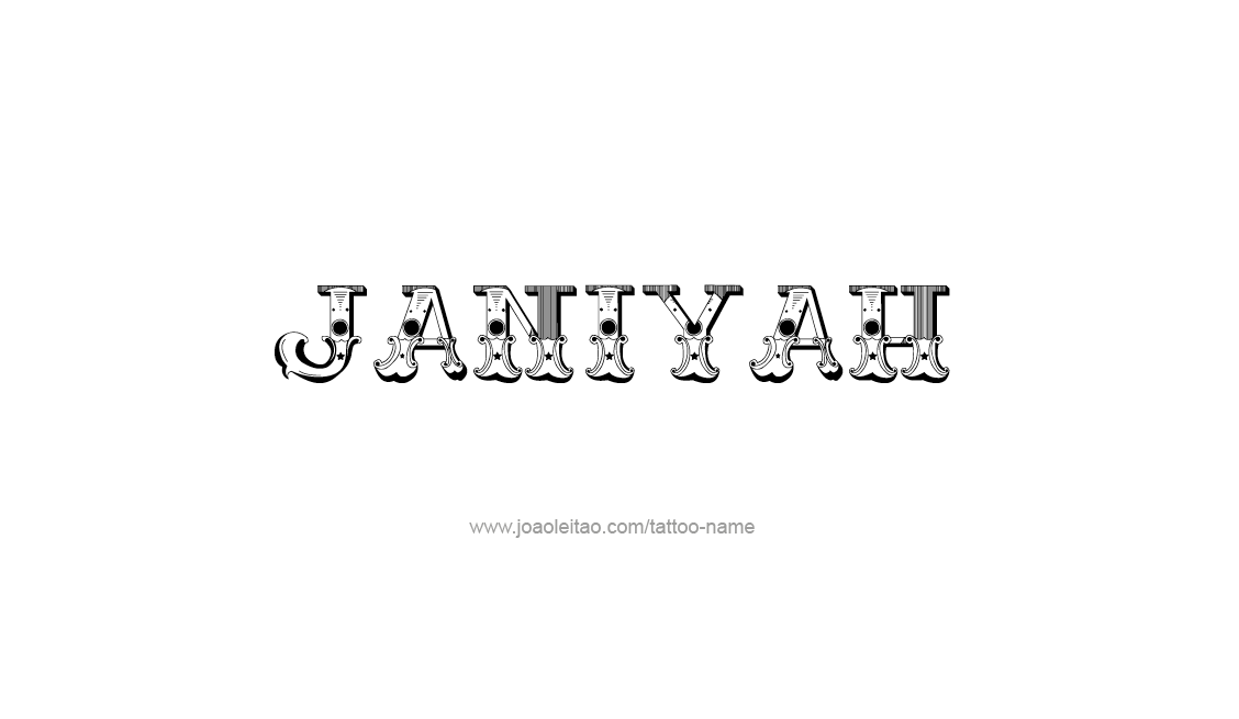 Tattoo Design Name Janiyah   