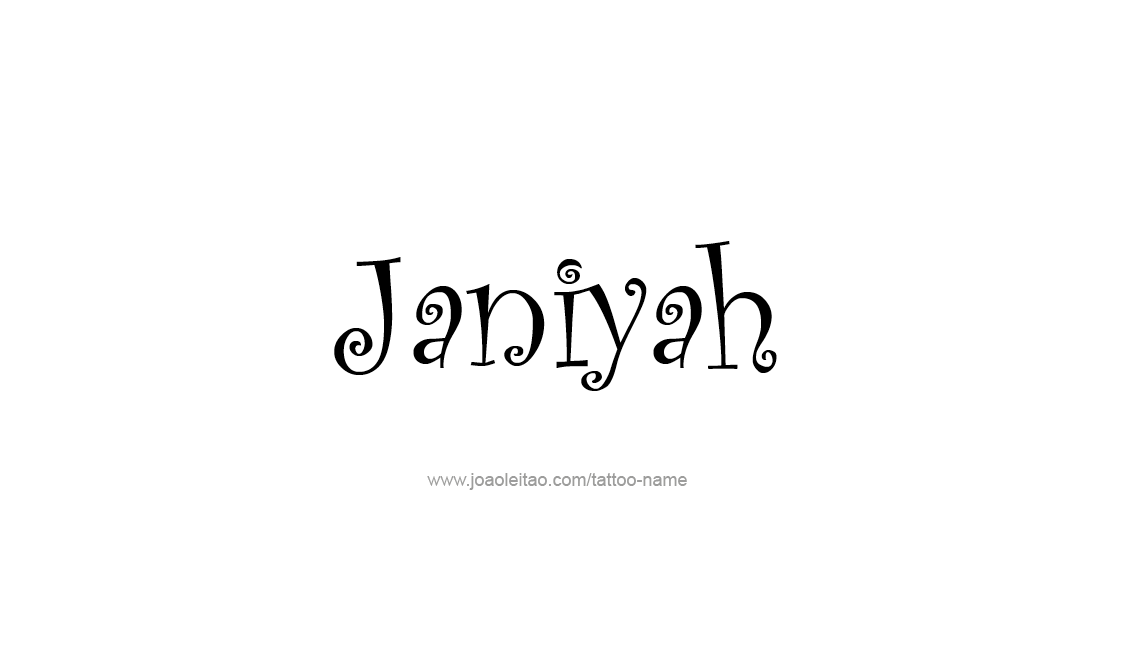 Tattoo Design Name Janiyah   