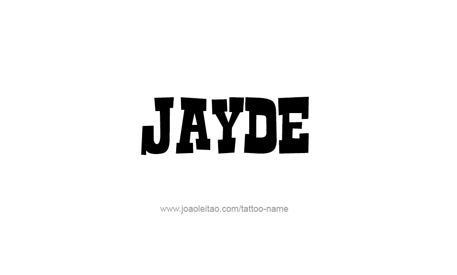 Tattoo Design Name Jayde   