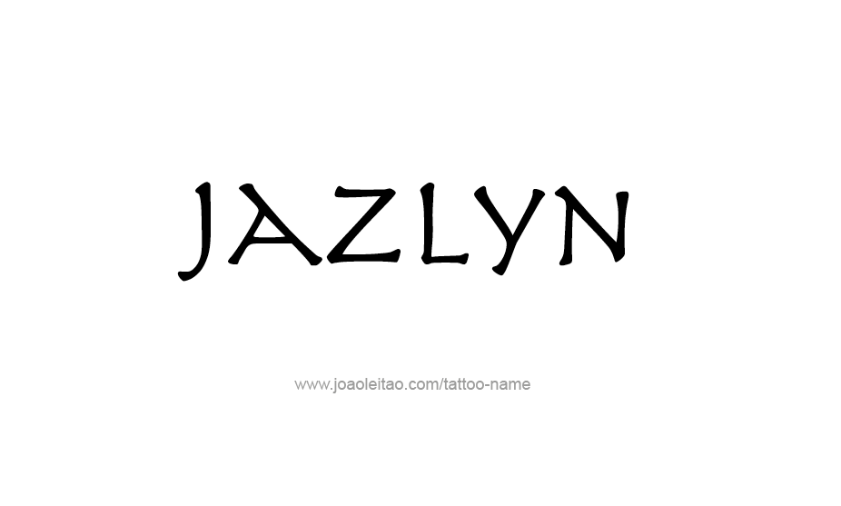 Tattoo Design Name Jazlyn   