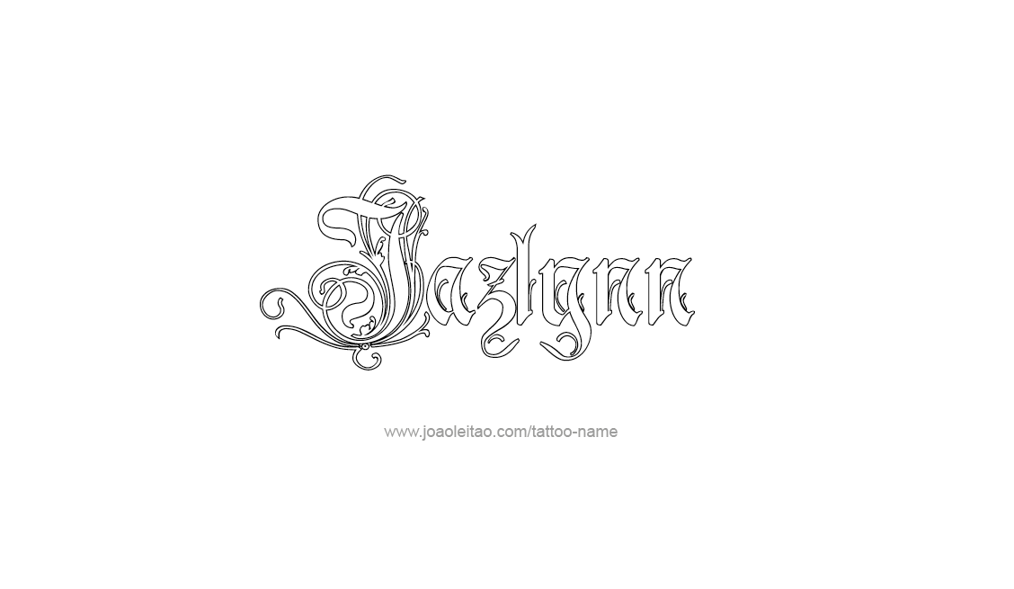 Tattoo Design Name Jazlynn   