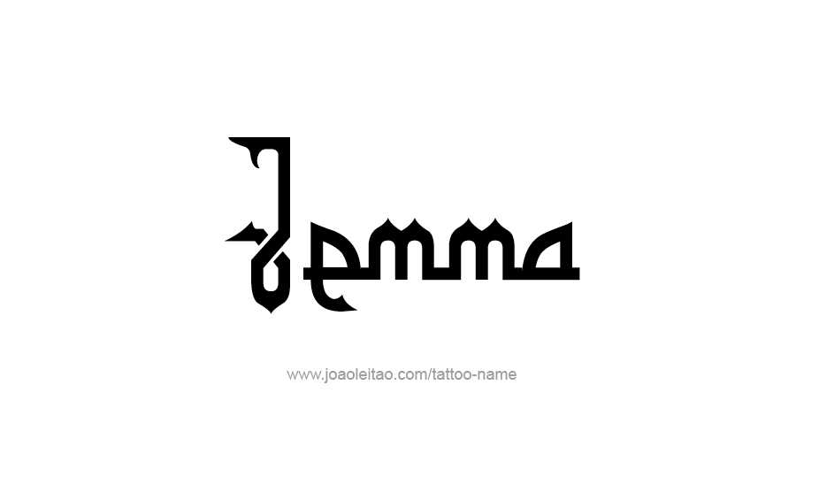 Tattoo Design Name Jemma   