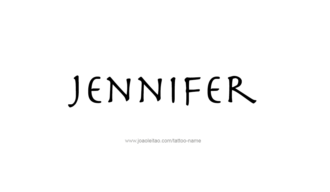 Jennifer Name Tattoo Designs