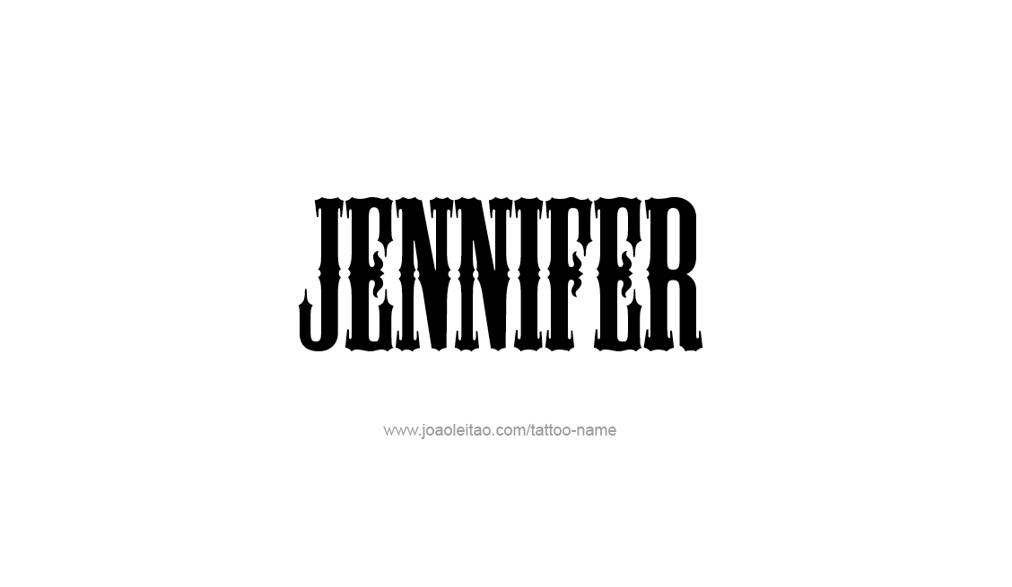 Jennifer Name Tattoo Designs