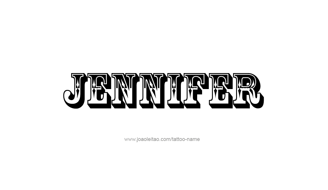 Jennifer Name Tattoo Designs