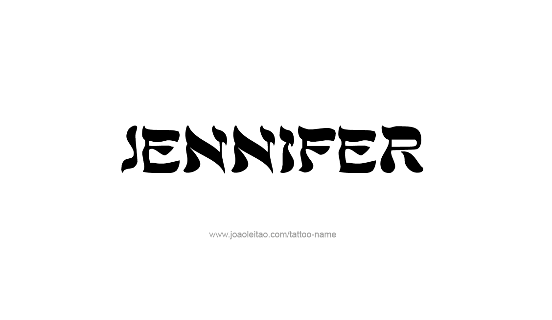 Jennifer Name Tattoo Designs