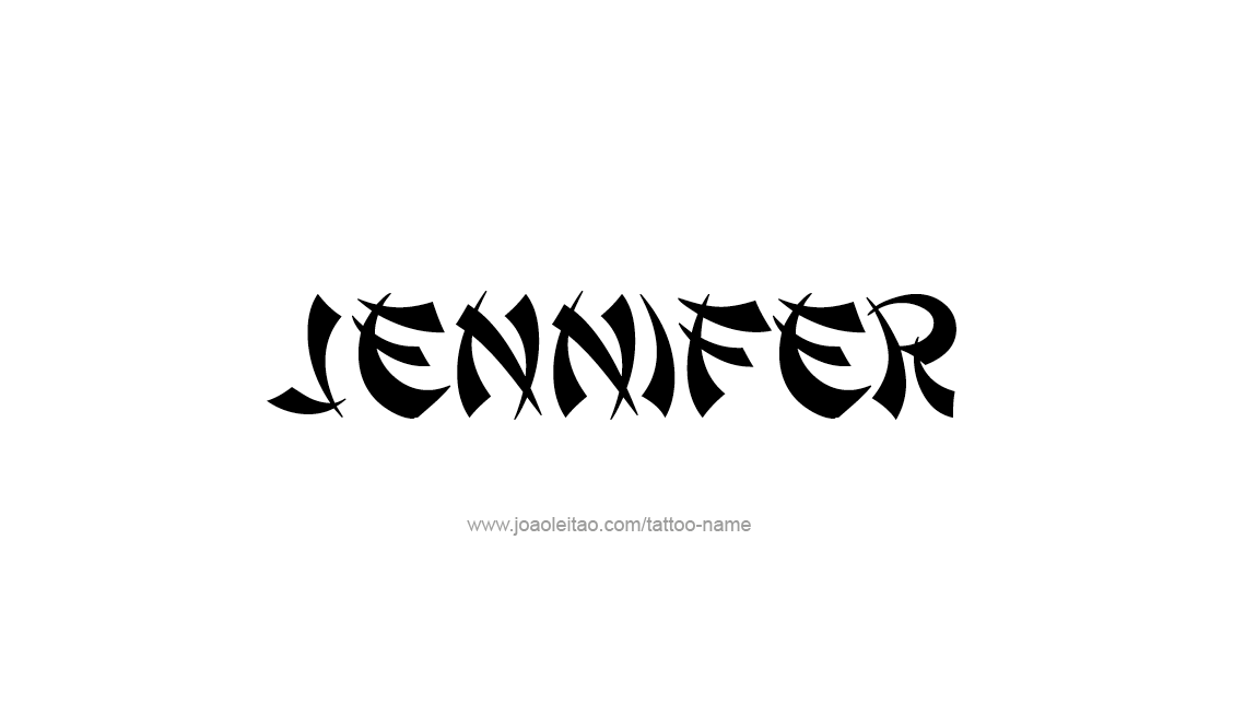 Jennifer Name Tattoo Designs