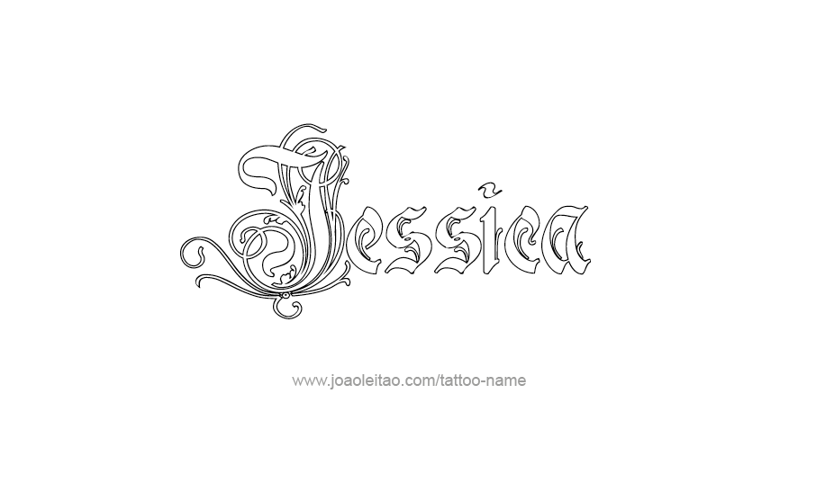 Jessica Temporary Tattoo Sticker  OhMyTat