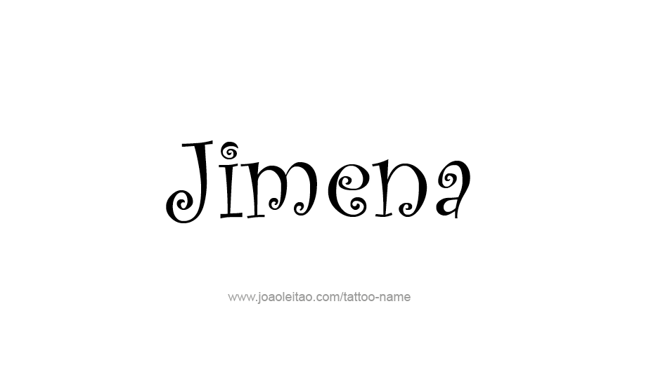 Tattoo Design Name Jimena   