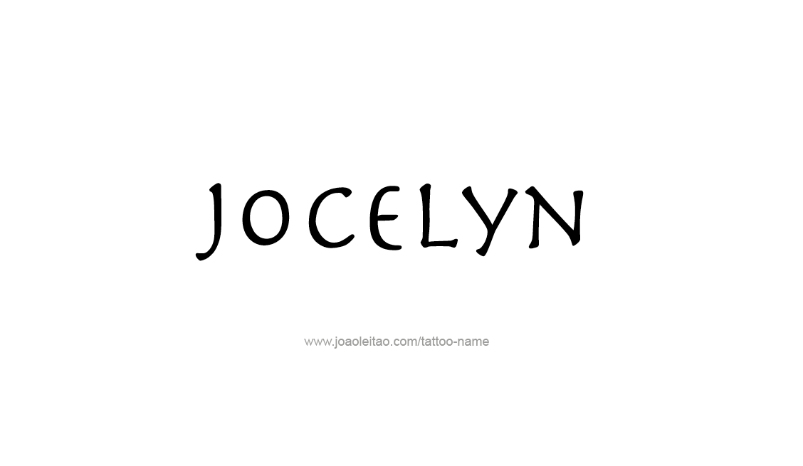 Tattoo Design Name Jocelyn   