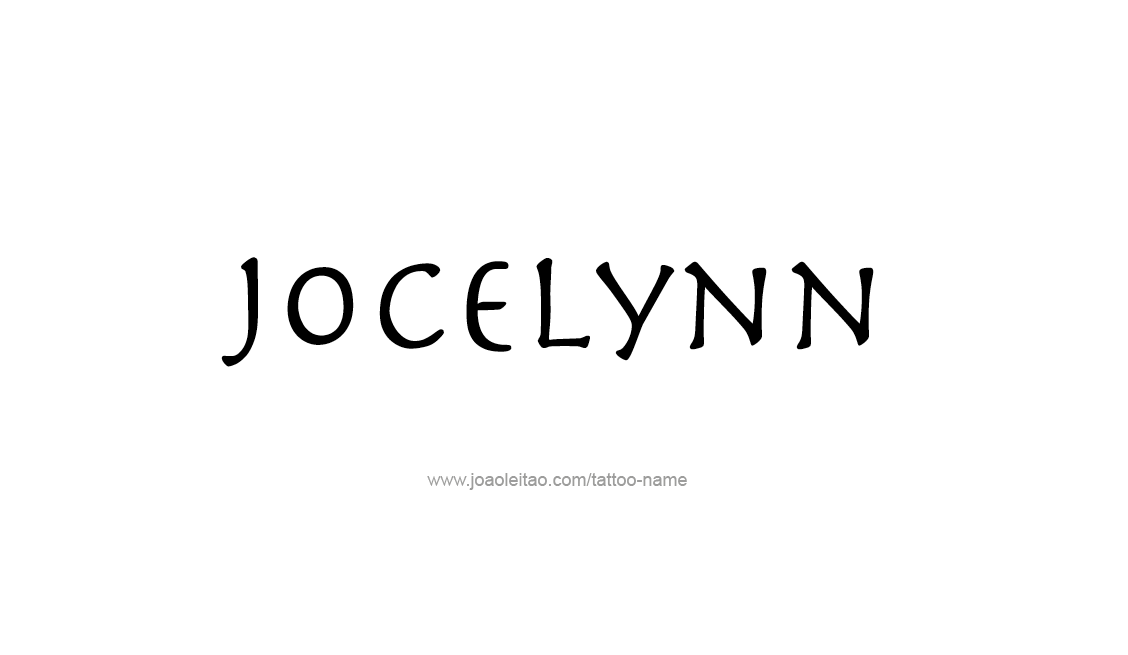 Tattoo Design Name Jocelynn   