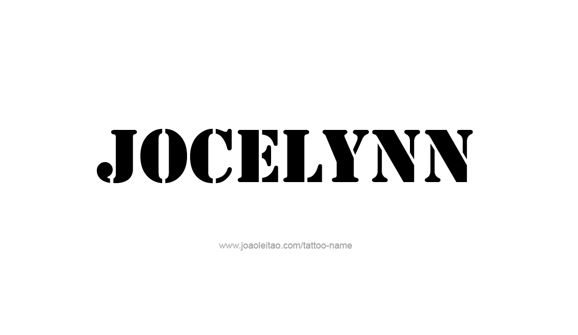 Tattoo Design Name Jocelynn   