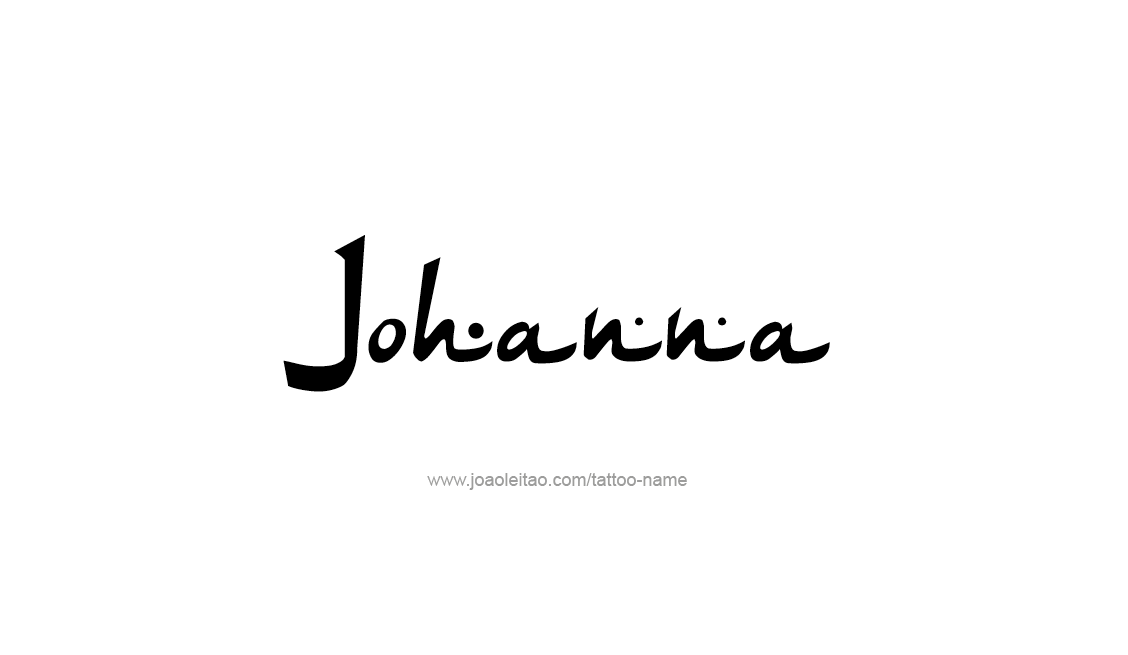 Tattoo Design Name Johanna   