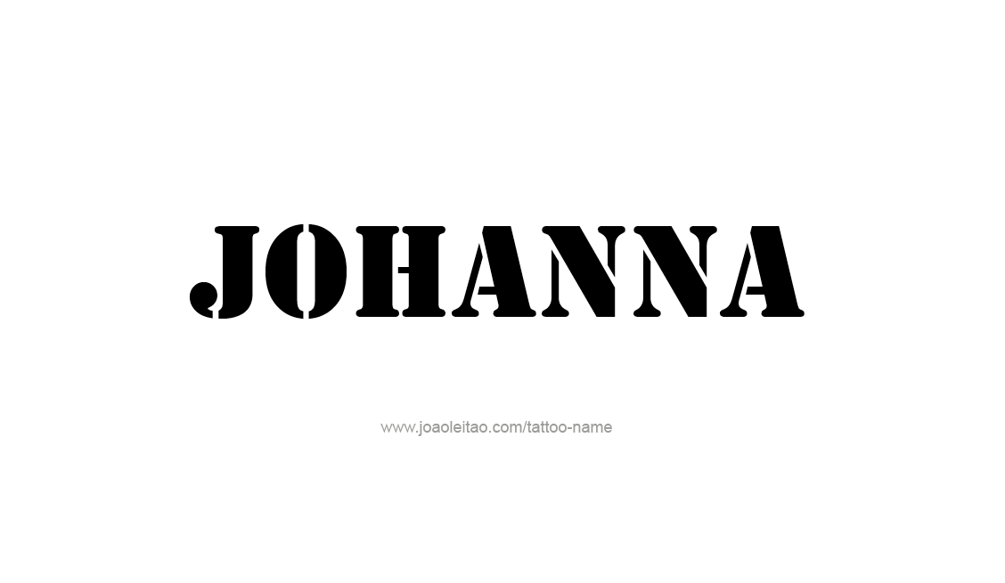 Tattoo Design Name Johanna   