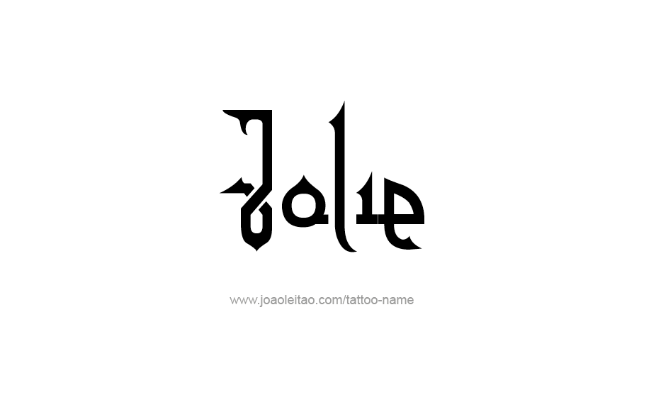 Tattoo Design Name Jolie   