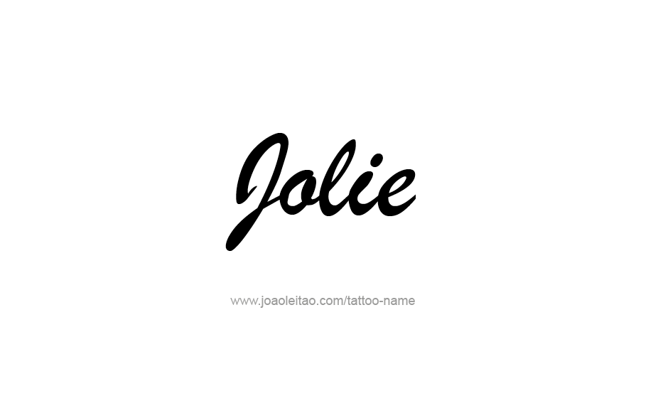 Tattoo Design Name Jolie   