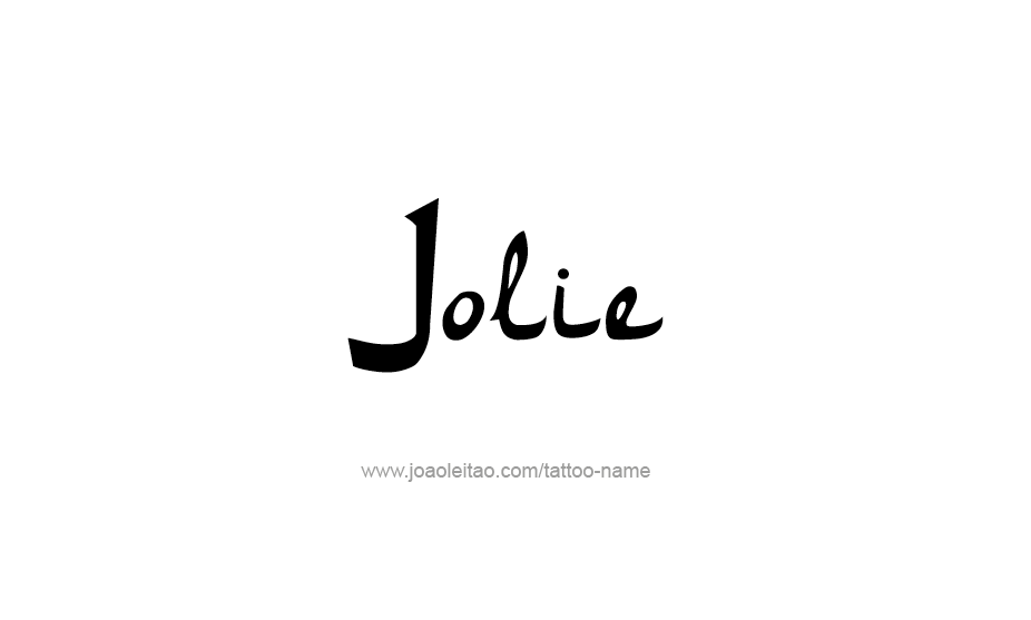 Tattoo Design Name Jolie   