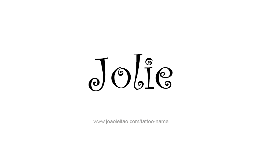 Tattoo Design Name Jolie   