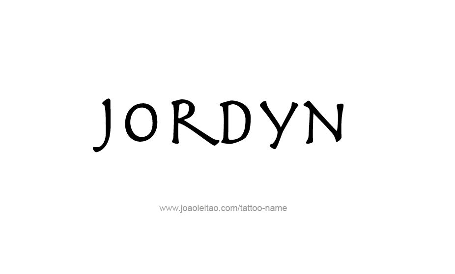 Tattoo Design Name Jordyn   