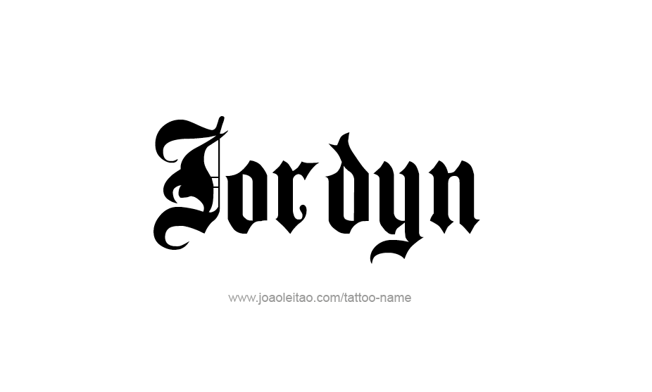 Tattoo Design Name Jordyn   