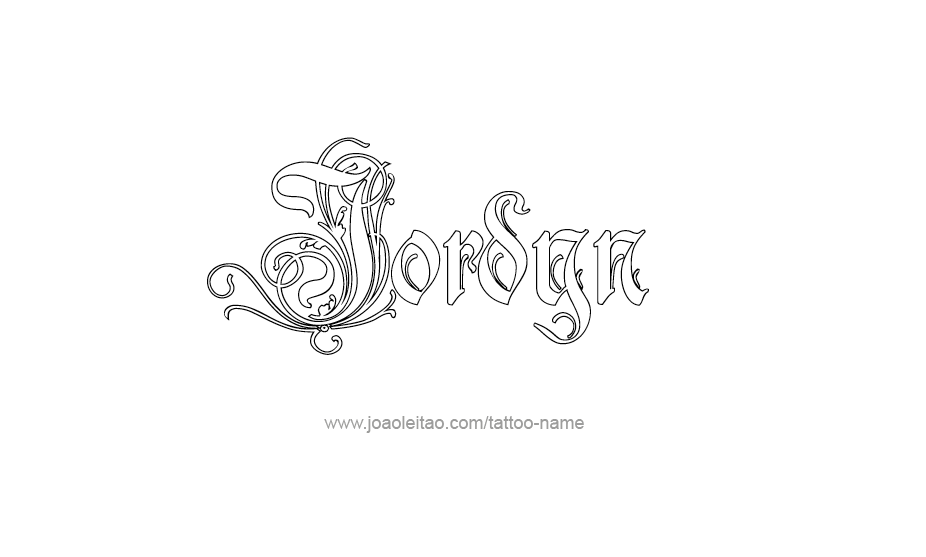 Tattoo Design Name Jordyn   