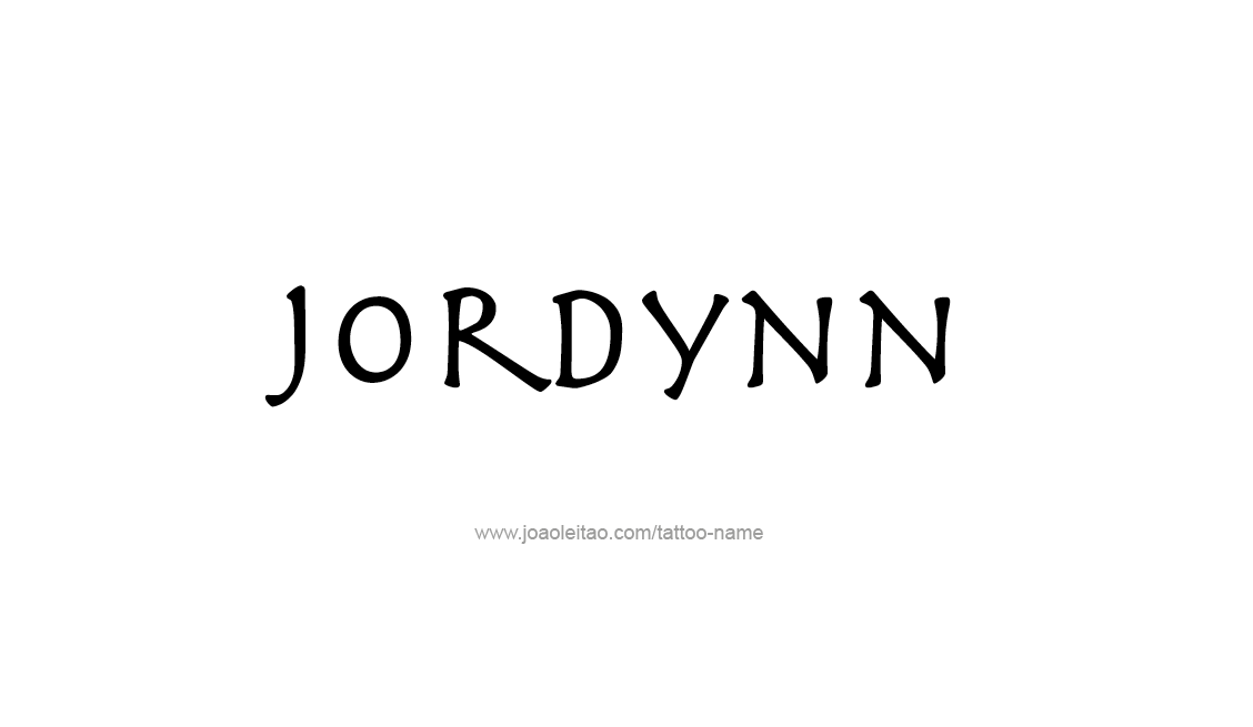 Tattoo Design Name Jordynn   