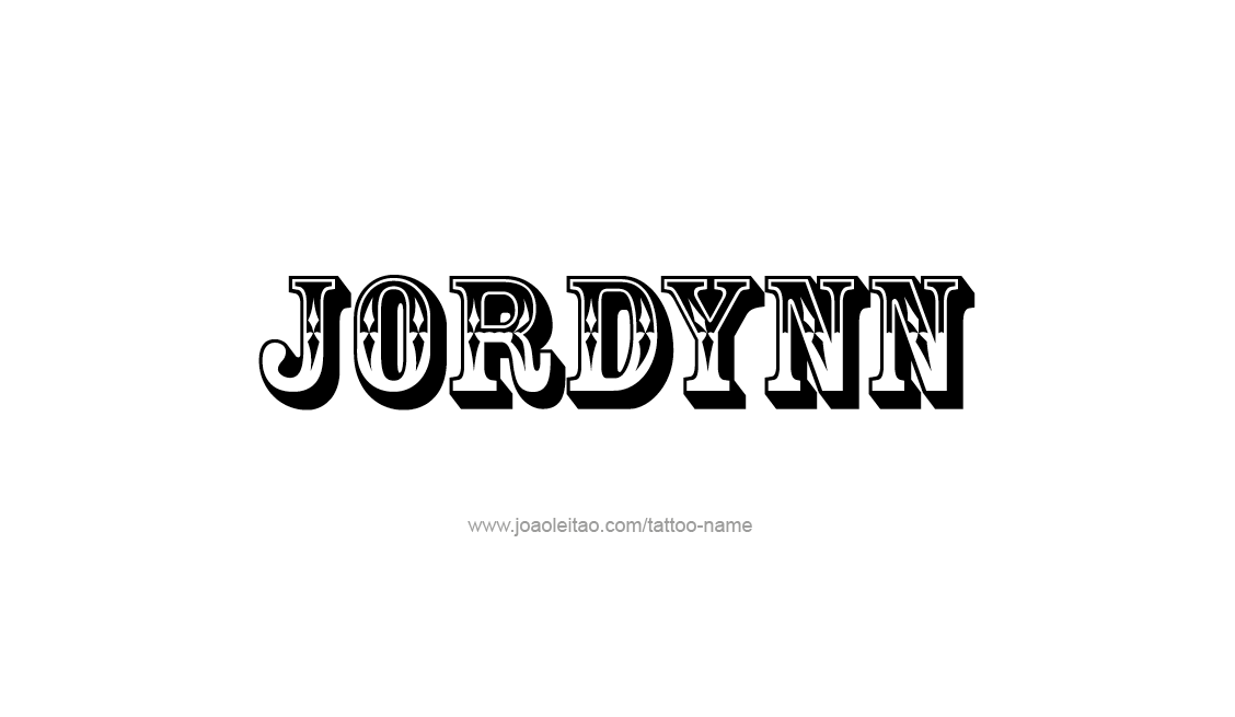 Tattoo Design Name Jordynn   