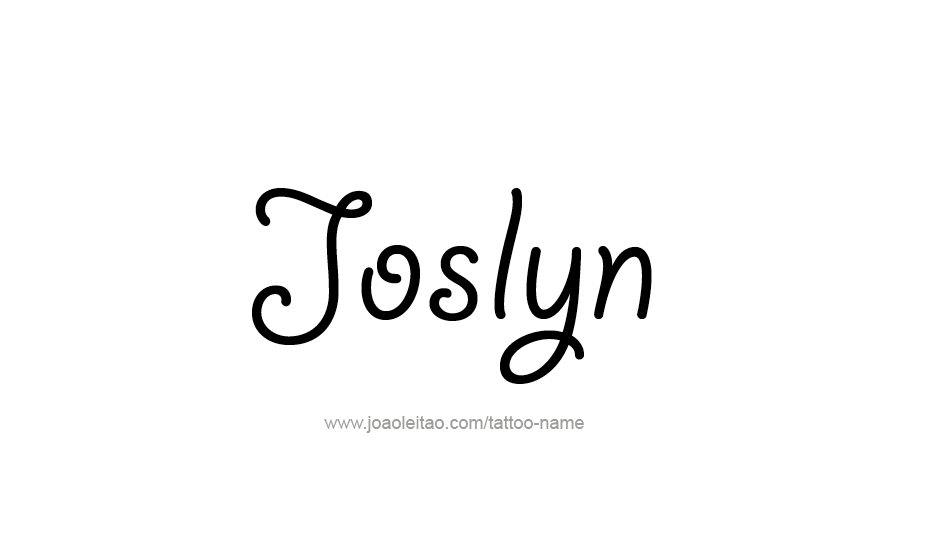 Tattoo Design Name Joslyn   